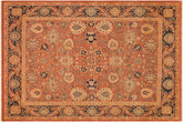 handmade Traditional Antique Rust Blue Hand Knotted RECTANGLE 100% WOOL area rug 8x9