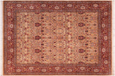 Pak-Persian Ester Tan/Red Wool Rug - 8'4'' x 10'3''