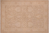 handmade Traditional Kafkaz Brown Tan Hand Knotted RECTANGLE 100% WOOL area rug 6x9