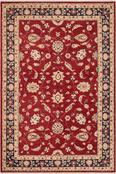 handmade Traditional Kafkaz Red Blue Hand Knotted RECTANGLE 100% WOOL area rug 6 x 9