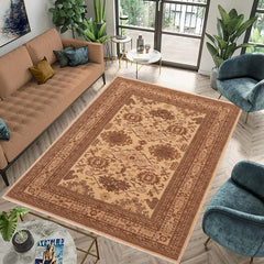 handmade Traditional Kafkaz Beige Tan Hand Knotted RECTANGLE 100% WOOL area rug 6 x 9