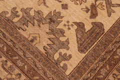 handmade Traditional Kafkaz Beige Tan Hand Knotted RECTANGLE 100% WOOL area rug 6 x 9