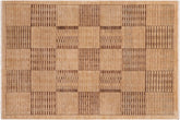 handmade Modern Gabbeh Beige Tan Hand Knotted RECTANGLE 100% WOOL area rug 6' x 9'