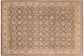 handmade Transitional Kafkaz Gray Lt. Brown Hand Knotted RECTANGLE 100% WOOL area rug 8' x 10'