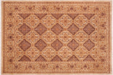 handmade Transitional Kafkaz Brown Gold Hand Knotted RECTANGLE 100% WOOL area rug 6' x 8'