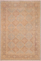 handmade Traditional Kafkaz Lt. Blue Brown Hand Knotted RECTANGLE 100% WOOL area rug 6 x 9