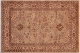 handmade Traditional Kafkaz Tan Gray Hand Knotted RECTANGLE 100% WOOL area rug 6x9