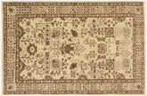 handmade Geometric Kafkaz Tan Lt. Brown Hand Knotted RECTANGLE 100% WOOL area rug 4' x 6'