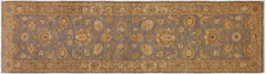 handmade Traditional Kafkaz Gray Lt. Brown Hand Knotted RUNNER 100% WOOL area rug 3' x 11'