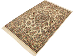 handmade Traditional Sarook Beige Pink Hand Knotted RECTANGLE 100% WOOL area rug 4x6