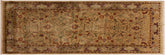 handmade Transitional Kafkaz Tan Gray Hand Knotted RUNNER 100% WOOL area rug 3' x 6'