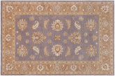 handmade Traditional Kafkaz Gray Lt. Brown Hand Knotted RECTANGLE 100% WOOL area rug