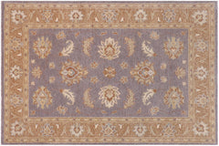 handmade Traditional Kafkaz Gray Lt. Brown Hand Knotted RECTANGLE 100% WOOL area rug