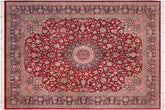 handmade Traditional Isphan Red Blue Hand Knotted RECTANGLE 100% WOOL area rug 8x10