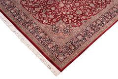 handmade Traditional Isphan Red Blue Hand Knotted RECTANGLE 100% WOOL area rug 8x10