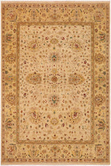 handmade Traditional Kafkaz Beige Gold Hand Knotted RECTANGLE 100% WOOL area rug 9 x 12