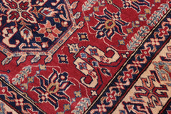 handmade Geometric Super Kazak Red Tan Hand Knotted RECTANGLE 100% WOOL area rug 4' x 6'
