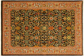 handmade Traditional Kafkaz Brown Tan Hand Knotted RECTANGLE 100% WOOL area rug 4x6