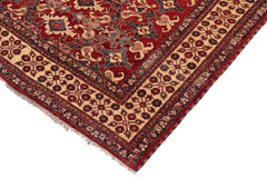 handmade Geometric Super Kazak Red Beige Hand Knotted RECTANGLE 100% WOOL area rug 8' x 11'
