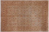 handmade Traditional Lt. Blue Tan Hand Knotted RECTANGLE 100% WOOL area rug 8' x 10'