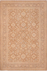 handmade Transitional Kafkaz Brown Tan Hand Knotted RECTANGLE 100% WOOL area rug 6 x 9