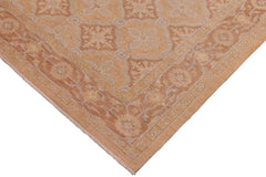 handmade Transitional Kafkaz Tan Brown Hand Knotted RECTANGLE 100% WOOL area rug 6 x 9