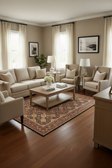 handmade Traditional Kirman Blue Red Hand Knotted RECTANGLE 100% WOOL area rug 9x12