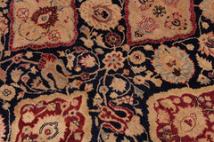 handmade Traditional Kirman Blue Red Hand Knotted RECTANGLE 100% WOOL area rug 9x12
