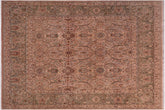 handmade Transitional Qaseem Bond Tan Lt. Green Hand Knotted SQUARE 100% WOOL area rug 6x6