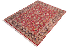 handmade Transitional Red Blue Hand Knotted RECTANGLE 100% WOOL area rug 8x10