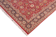 handmade Transitional Red Blue Hand Knotted RECTANGLE 100% WOOL area rug 8x10