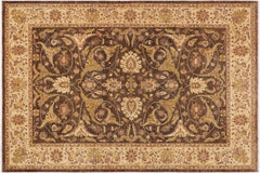 handmade Traditional Kafkaz Brown Beige Hand Knotted RECTANGLE 100% WOOL area rug 9x12