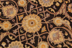 handmade Traditional Brown Ivory Hand Knotted RECTANGLE 100% WOOL area rug 9' x 12'