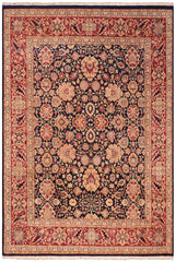 Traditional Mehal Agwe Blue Red Hand Knotted Area rugs 8 x 10