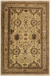 handmade Traditional Kafkaz Tan Beige Hand Knotted RECTANGLE 100% WOOL area rug 4 x 6