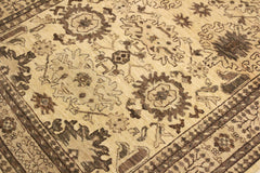 handmade Geometric Kafkaz Tan Beige Hand Knotted RECTANGLE 100% WOOL area rug 4' x 6'