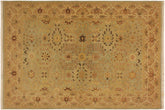 handmade Traditional Gulzar Lt. Blue Lt. Tan Hand Knotted RECTANGLE 100% WOOL area rug 4' x 6'