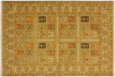 handmade Transitional Design Tan Gold Hand Knotted RECTANGLE 100% WOOL area rug 4' x 6'