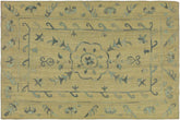 handmade Geometric Ikat Gray Blue Hand-Woven RECTANGLE 100% WOOL area rug 6' x 8'