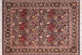 handmade Transitional Gulshan Black Red Hand Knotted RECTANGLE 100% WOOL area rug 8x10