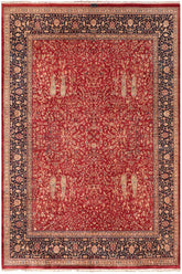 Traditional Kashan Laticia Red Blue Hand Knotted Area rugs 8 x 10