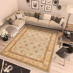 handmade Transitional Kafkaz Lt. Green Tan Hand Knotted RECTANGLE 100% WOOL area rug 9' x 12'