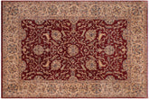 handmade Traditional Red Tan Hand Knotted RECTANGLE 100% WOOL area rug 9' x 12'