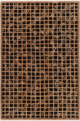 handmade Transitional Kafkaz Black Tan Hand Knotted RECTANGLE 100% WOOL area rug 9 x 12