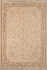 handmade Transitional Lahore Beige Brown Hand Knotted RECTANGLE 100% WOOL area rug 8 x 10