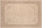 handmade Transitional Lahore Beige Brown Hand Knotted RECTANGLE 100% WOOL area rug 8' x 10'