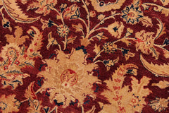 Antique Tabriz Emmeline Aubergine/Blue Wool Rug - 9'2'' x 12'2''