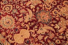 Antique Tabriz Emmeline Aubergine/Blue Wool Rug - 9'2'' x 12'2''