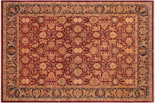 handmade Traditional Tabriz Red Blue Hand Knotted RECTANGLE 100% WOOL area rug 9 x 12