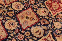 Semi-Antique Clara Blue/Red Wool Rug - 9'1'' x 12'4''